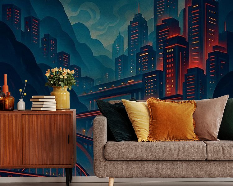 Voorbeeld van het werk in een kamer