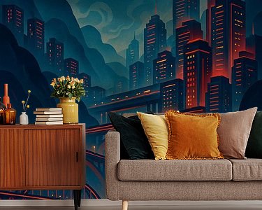 Voorbeeld van het werk in een kamer