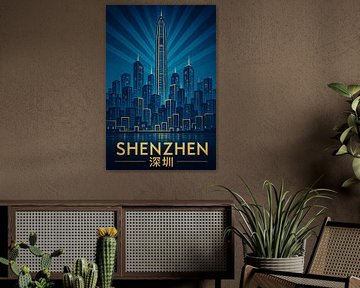 Shenzhen Futuristic Skyline – Rising Towers & Electric Blue Horizon