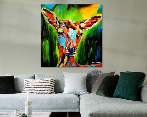 Voorbeeld van het werk in een kamer