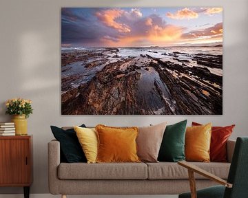 A riot of colour at North Head Beach, Australia - sunset over Rhettman Point. by Jiri Viehmann