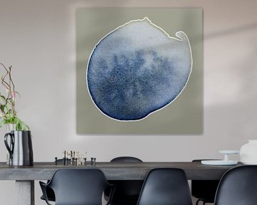 Soft Tide Aqua Mineral 964 - Calm Blue Watercolour with Soft Power by Saskia Mensink PRINTS