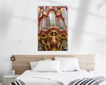 Het beroemde Muller barokke kerkorgel in Haarlem, Nederland van Patricia Hofmeester