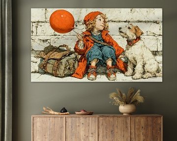 fille avec ballon sur Gelissen Artworks