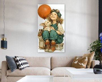 fille avec ballon sur Gelissen Artworks