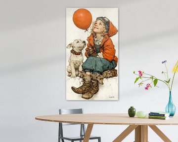 fille avec ballon sur Gelissen Artworks