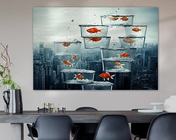 Der Goldfisch in der gläsernen Stadt | Wo Träume über Wolkenkratzern schweben