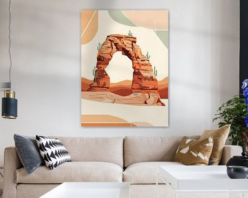 Tropical art, Palm trees, Beach decor, Reflection art, Vintage travel, Sunset island, Paradise scene, Minimalist landscape, Retro aesthetic, Bohemian style, Serene nature, Island getaway