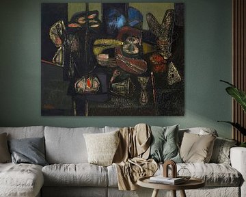 Jankel Adler - Old man looking into a room (1944)