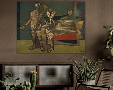 Jankel Adler - Two figures (1944)