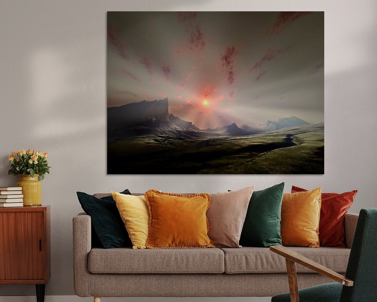 Voorbeeld van het werk in een kamer