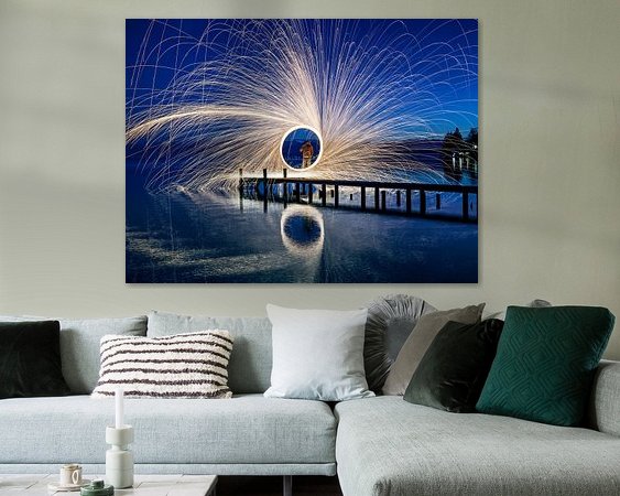 Voorbeeld van het werk in een kamer