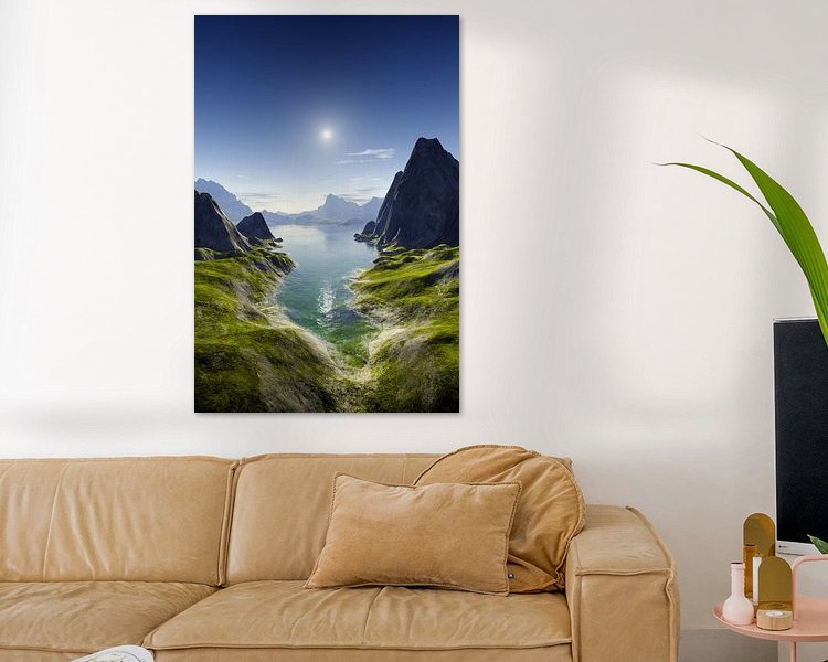 Voorbeeld van het werk in een kamer