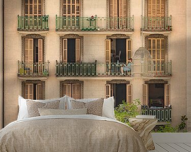 Voorbeeld van het werk in een kamer