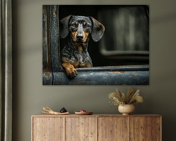 De Getekende Teckel op de Oude Deur | Kleine Held van Roest en Verhalen