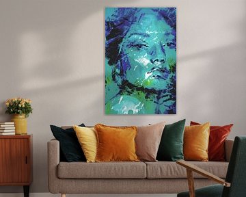 Abstract vrouwenportret no. 3 van Diana Mets