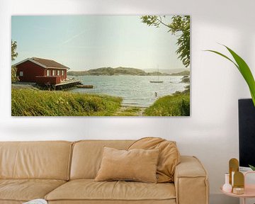 Summer light at the red boathouse - coastal idyll on Tjörn by Sven Schleider
