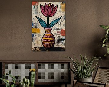 Fleur dans un vase | Vase avec fleur rose