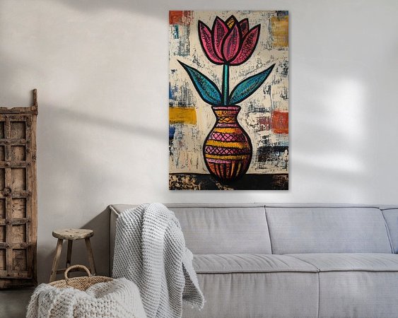 Voorbeeld van het werk in een kamer