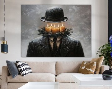 kaarsen krans | Advent Krans Onder Hoed van ARTEO Schilderijen