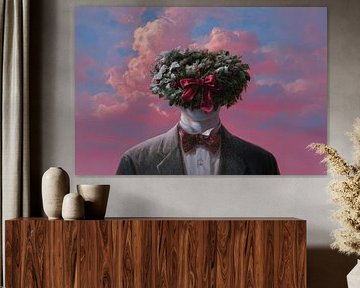 Weihnachtskranz | Weihnachtstasse von ARTEO Gemälde