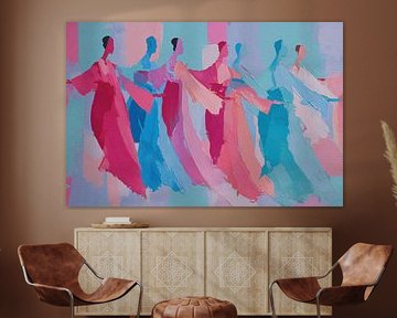 Fließende Farben des Tanzes