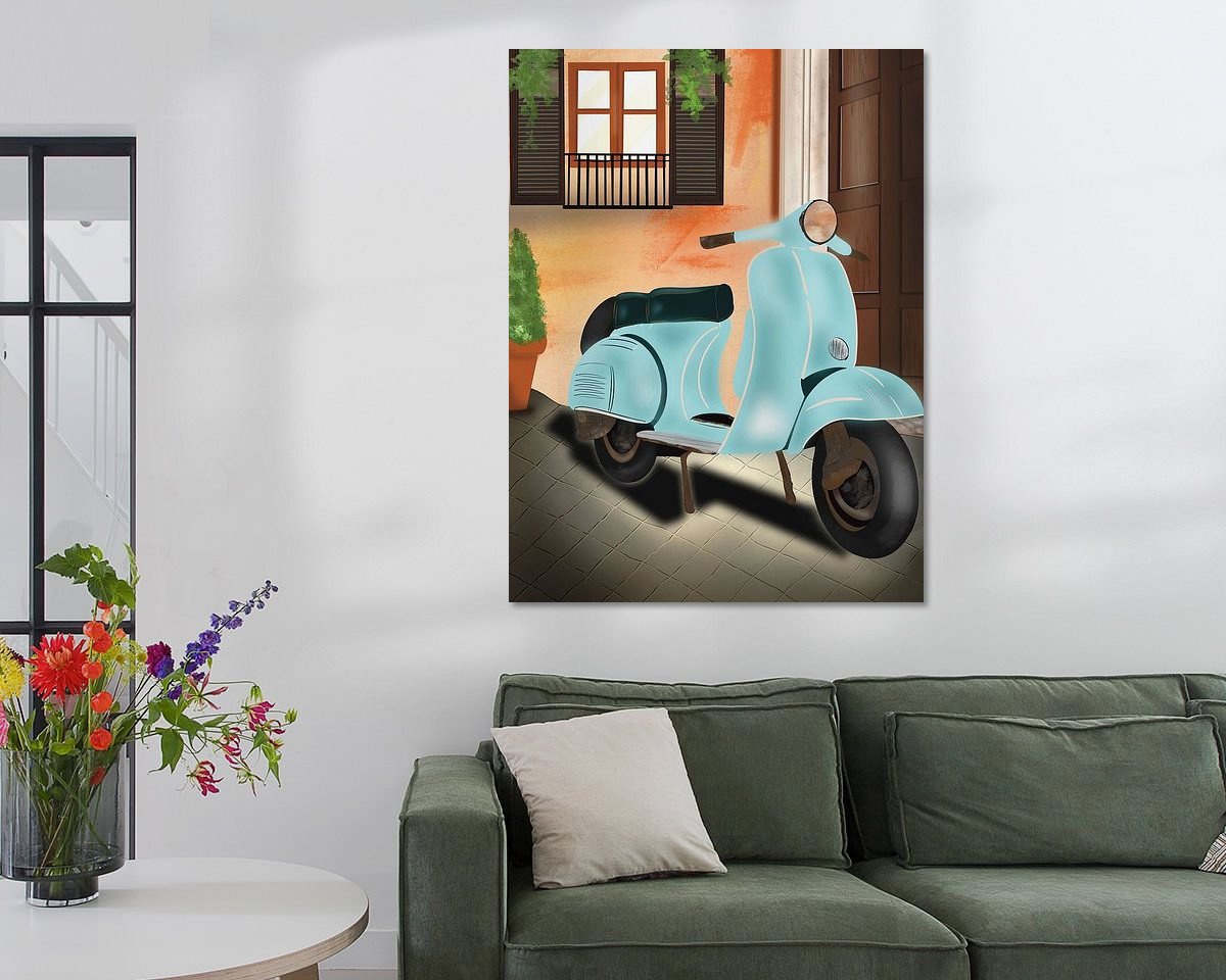 Voorbeeld van het werk in een kamer