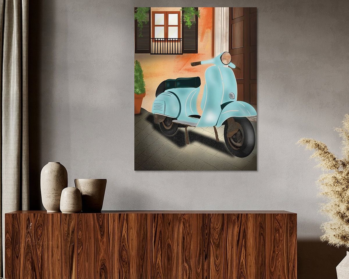 Voorbeeld van het werk in een kamer