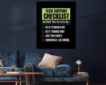 Tech Support Humor Checklist voor dagelijkse probleemoplossing van xtrendit studio