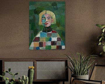 Modern portrait with green by Studio Gjil