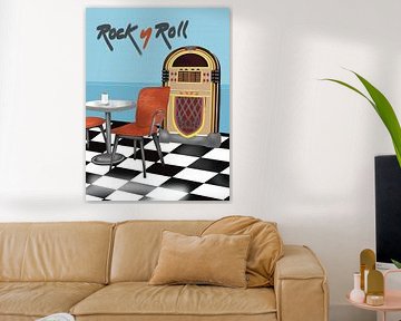 Entrez dans un restaurant américain classique sur Art Prints