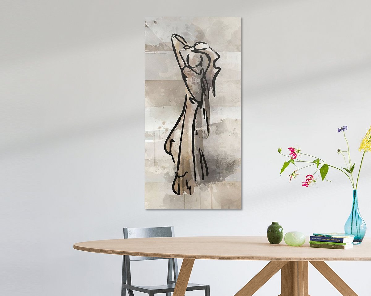 Voorbeeld van het werk in een kamer