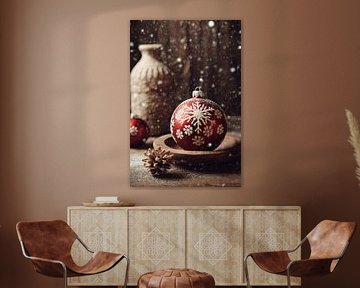 Weihnachtsball in warmem Winterambiente Nostalgische Atmosphäre