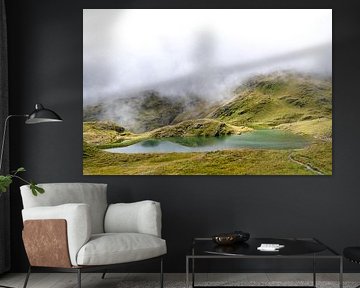 Foggy mountain scenery in the Alps by Daisy Renders