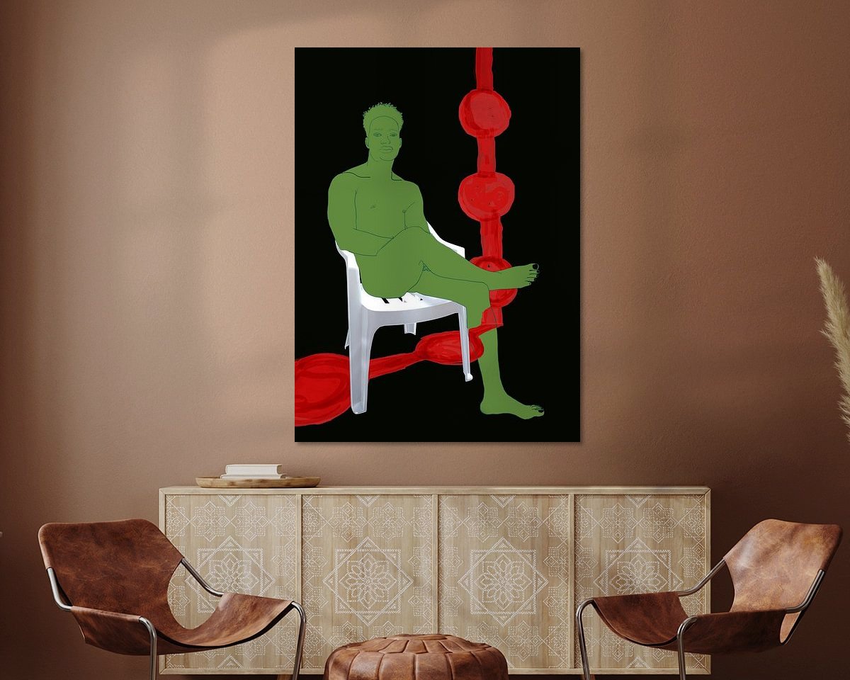 Voorbeeld van het werk in een kamer