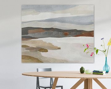 Paysage abstrait monochrome