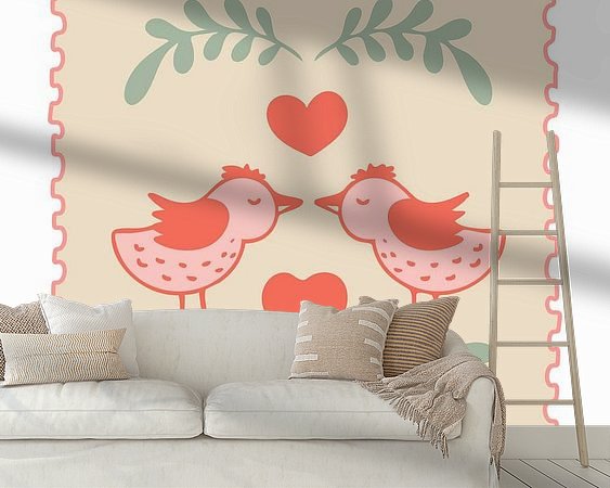 Voorbeeld van het werk in een kamer