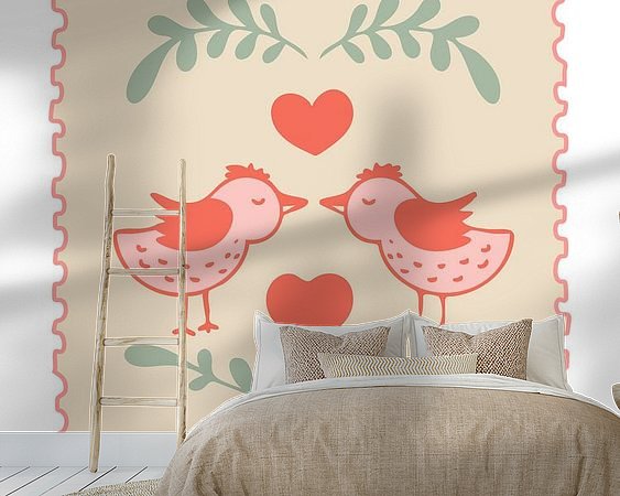 Voorbeeld van het werk in een kamer