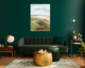 Abstrakte Landschaft mit weichen Pinselstrichen