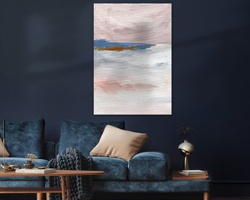 Weiche Pastelltöne und strukturierte Pinselstriche