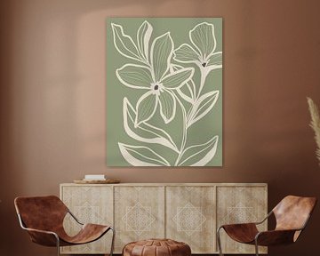 Zarte Blumen mit Adern