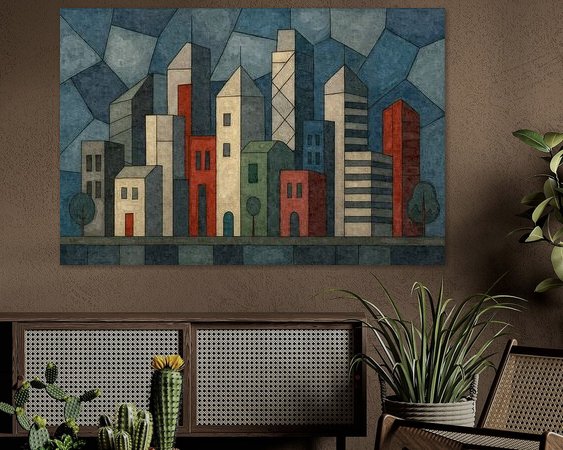 Voorbeeld van het werk in een kamer