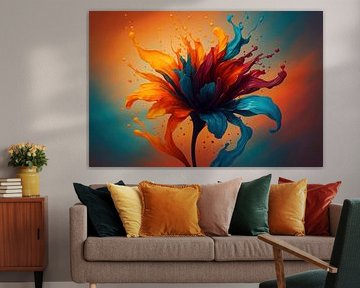 Expressive flower in contrast