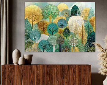 Colourful Forest | Golden Forest by Flower Studio