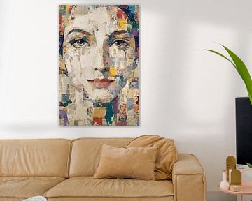 Einzigartiges Frauenporträt mit Texturen