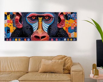 Moderne Aap met Kleur