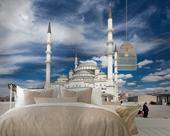 Beispiel fototapete: Kocatepe Moschee - Ankara, Türkei von Bart van Eijden