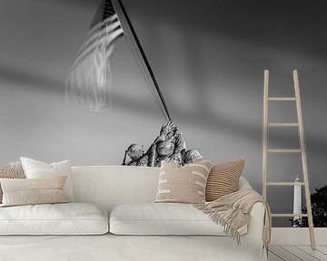 Iwo Jima Memorial in Zwart-Wit