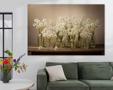 Dandelion Fluff, Quiet Beige still life