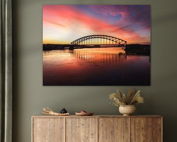 IJsselbrücke in Zwolle bei Sonnenaufgang